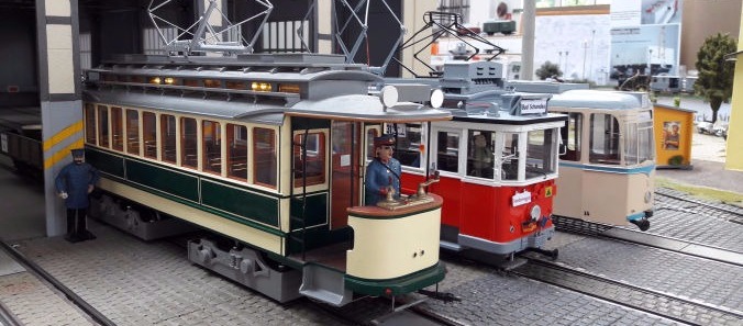 Austellungen Straßenbahnmodelle im Gartenbahnmaßstab