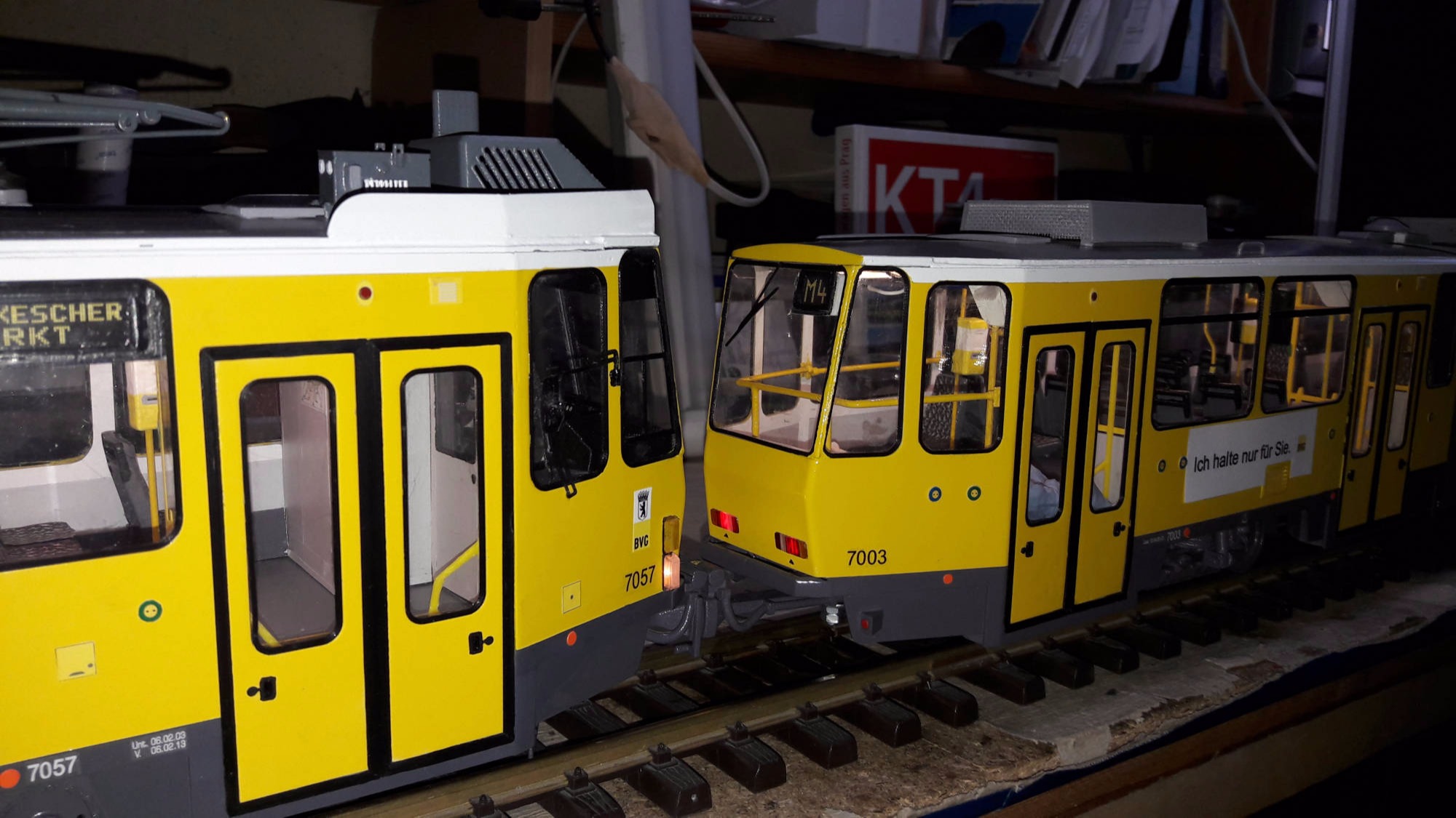 Beleuchtung Straßenbahnmodell KT4D Berlin Mod